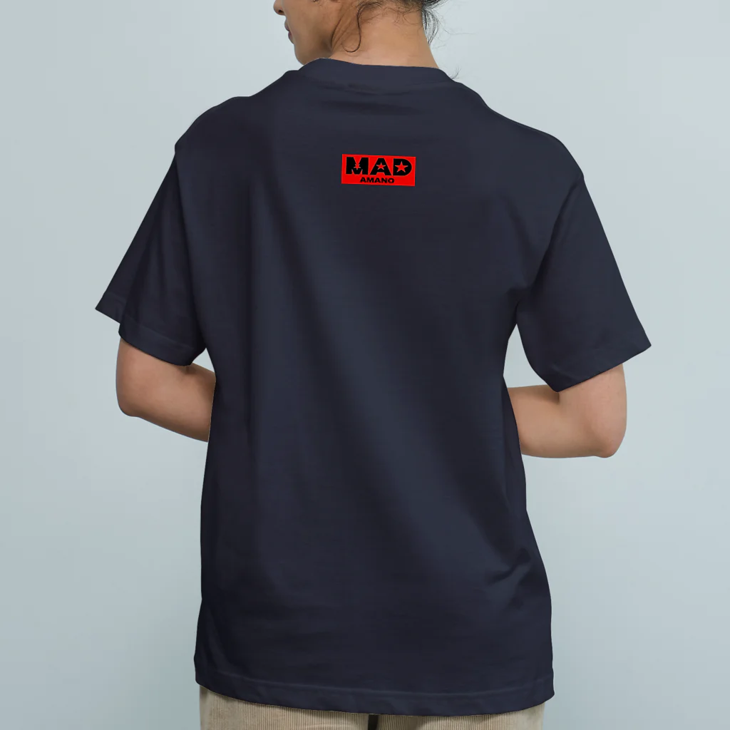 MAD AMANO PARODY SHOPのPEACE有刺鉄線-MAD AMANO オーガニックコットンTシャツ