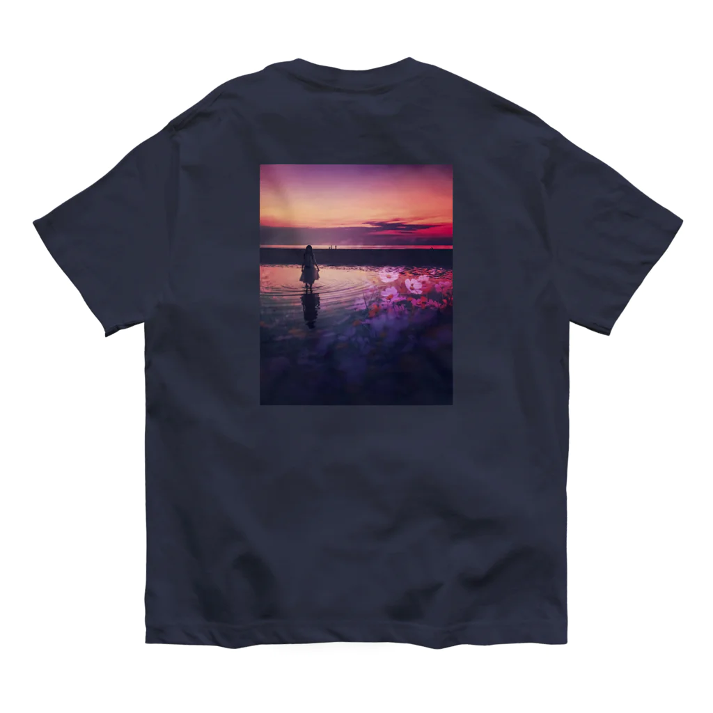 ゆめみがち部、部室の夕暮れルビィ色 オーガニックコットンTシャツ