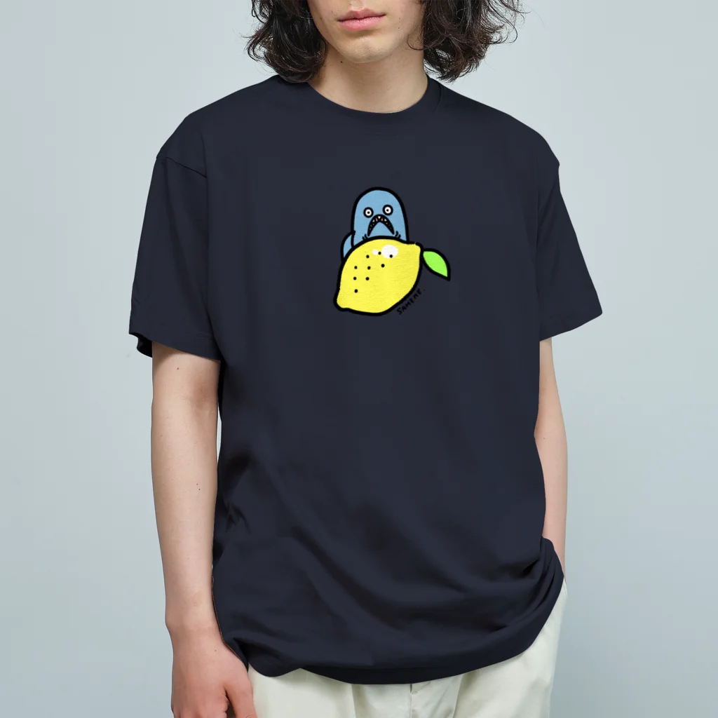 ねてもサメても／さめめのお店のレモンさめめ オーガニックコットンTシャツ