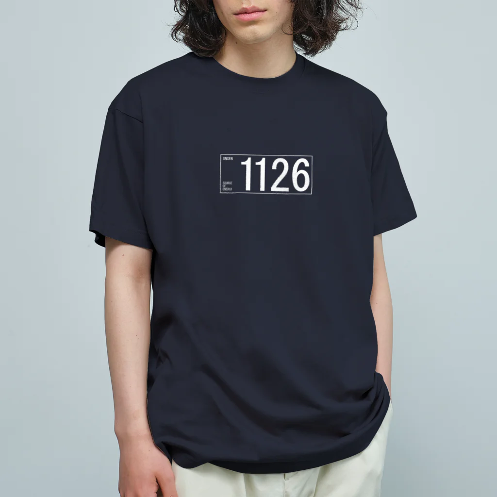 温泉グッズ@ブーさんとキリンの生活の1126(ホワイト) オーガニックコットンTシャツ