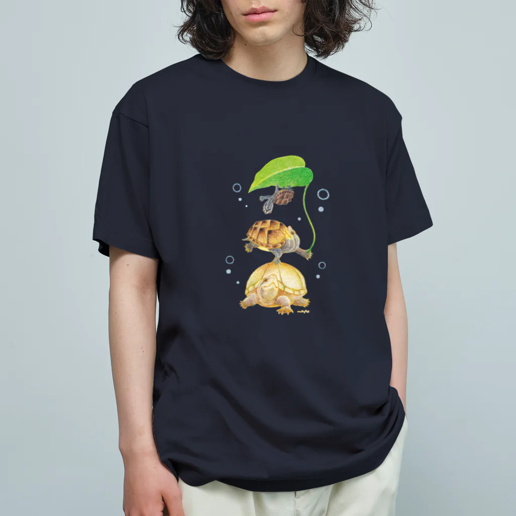 めろんぽっぷのお店だよのミ・シ・ニ♪ ミシシッピニオイガメ Organic Cotton T-Shirt