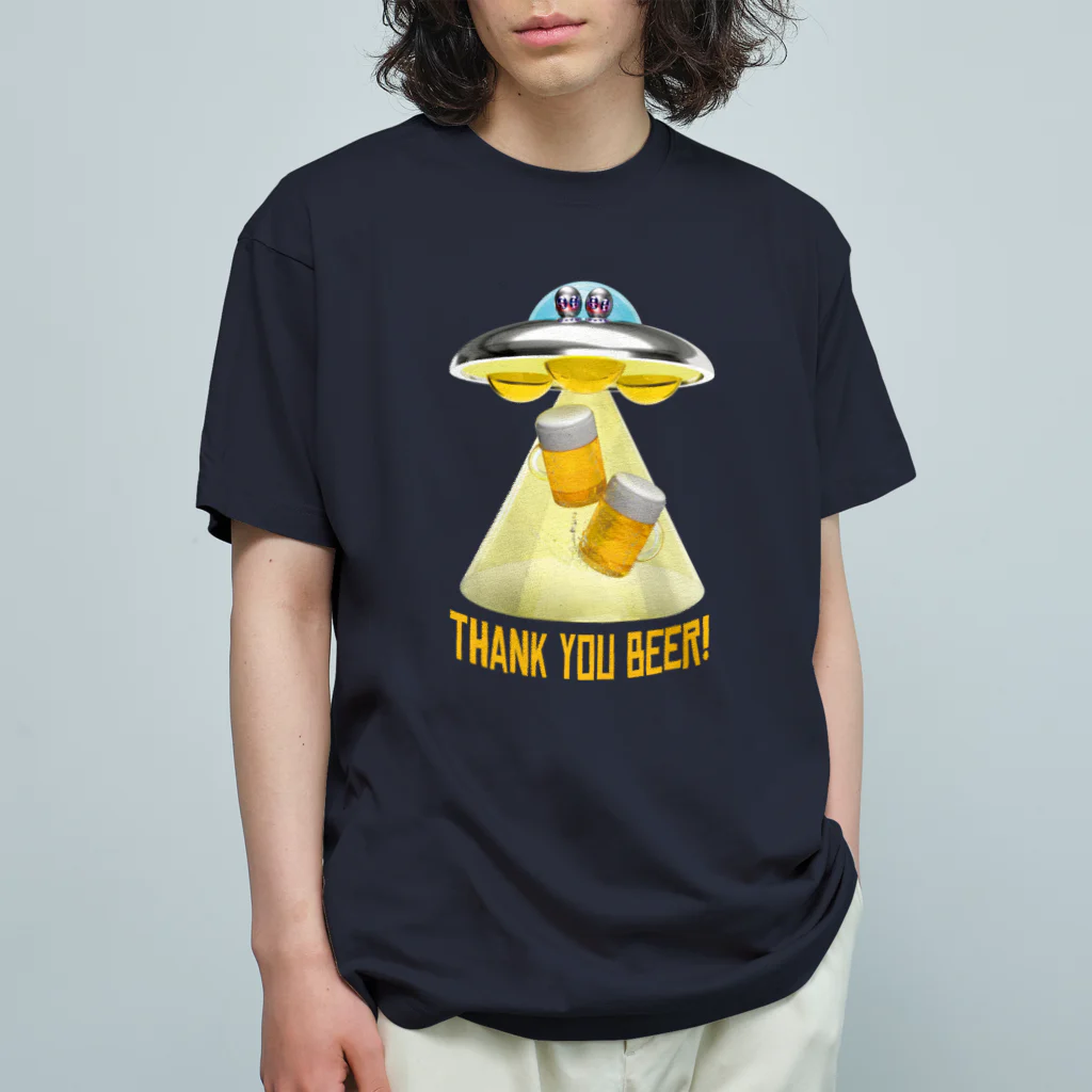 LONESOME TYPE ススのビール泥棒👽🍻👽（飲酒運転ダメ。ゼッタイ。） Organic Cotton T-Shirt