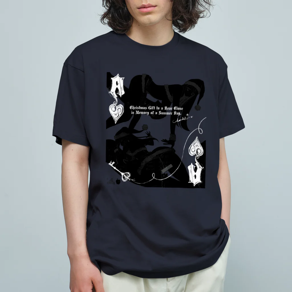 loveclonesのBLACK SANTA 03 Obscure Desire ブラックサンタ ネガver. Organic Cotton T-Shirt