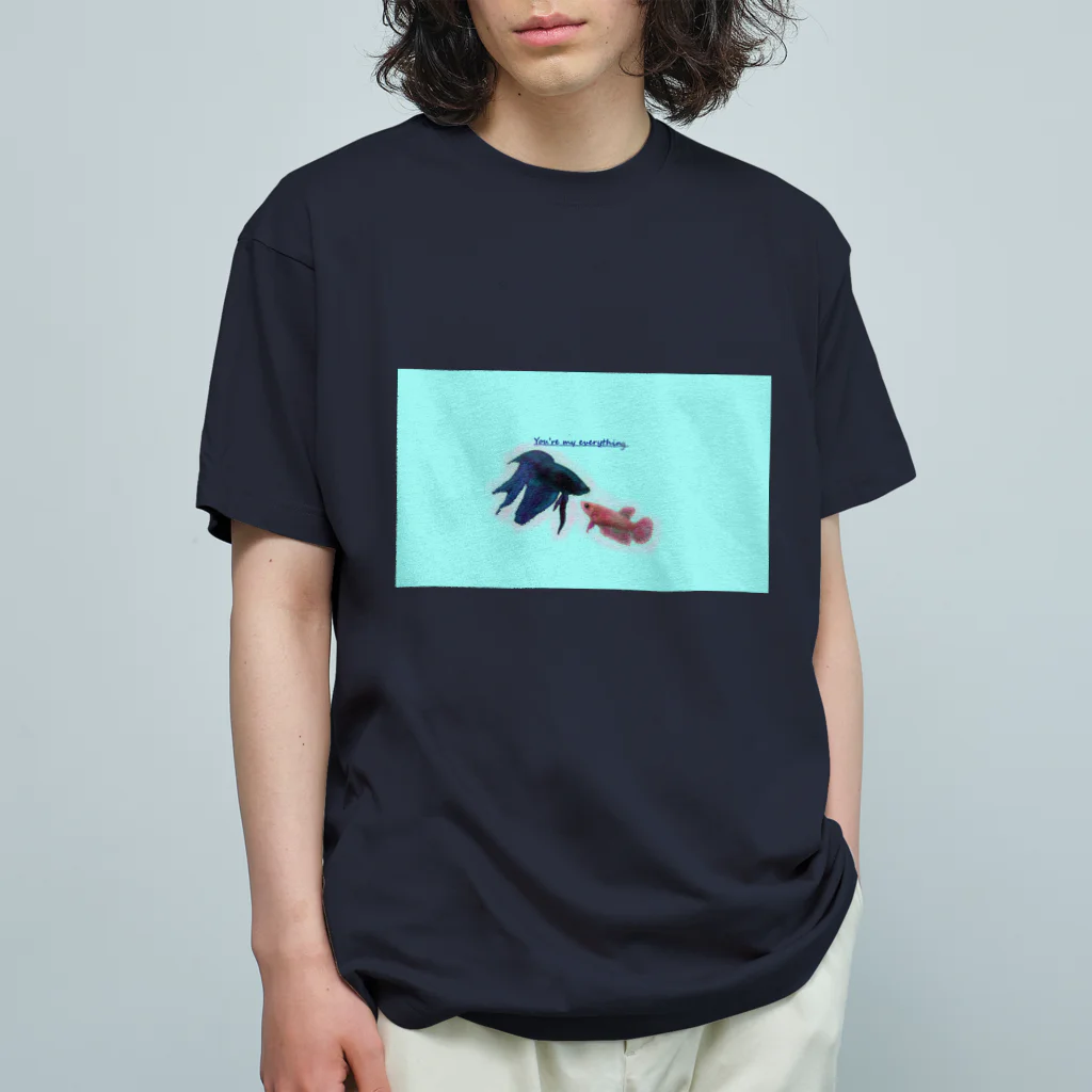 ♡BE HAPPY♡の恋する魚たち Organic Cotton T-Shirt