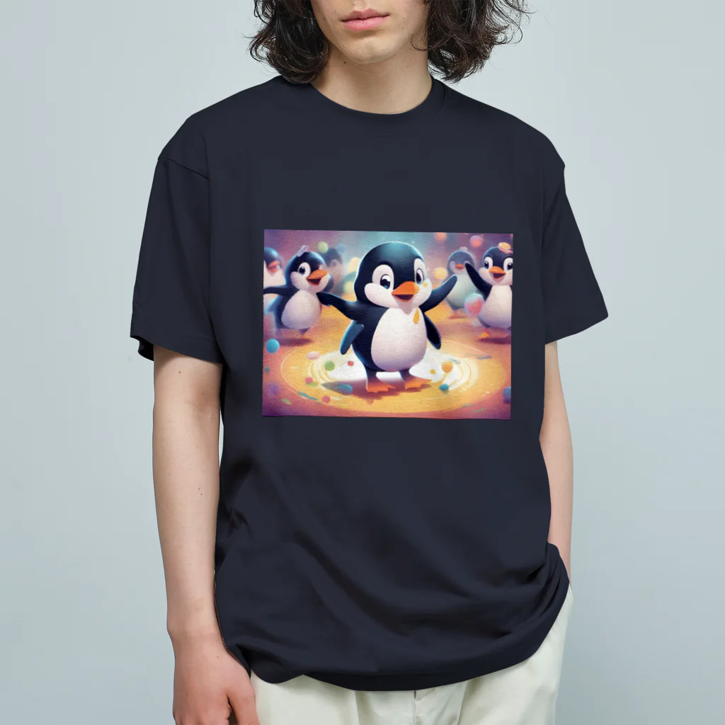 MistyStarkのペンギンダンス オーガニックコットンTシャツ