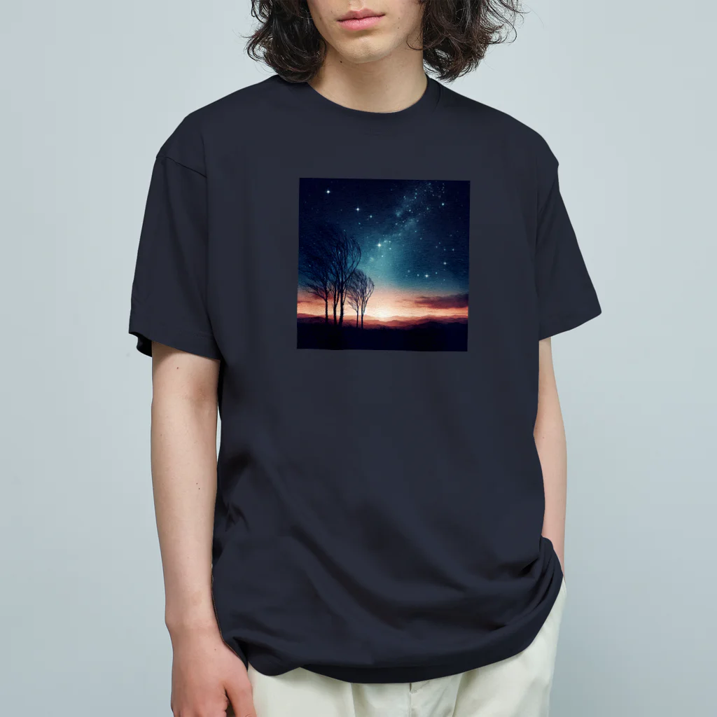 終わらない夢🌈の幻想的な夜空🌌 オーガニックコットンTシャツ