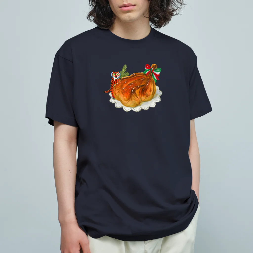 segasworksのローストチキンとトラちゃん オーガニックコットンTシャツ