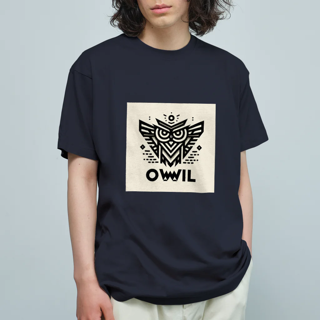 kotpopのOwl and knowledge Organic Cotton T-Shirt