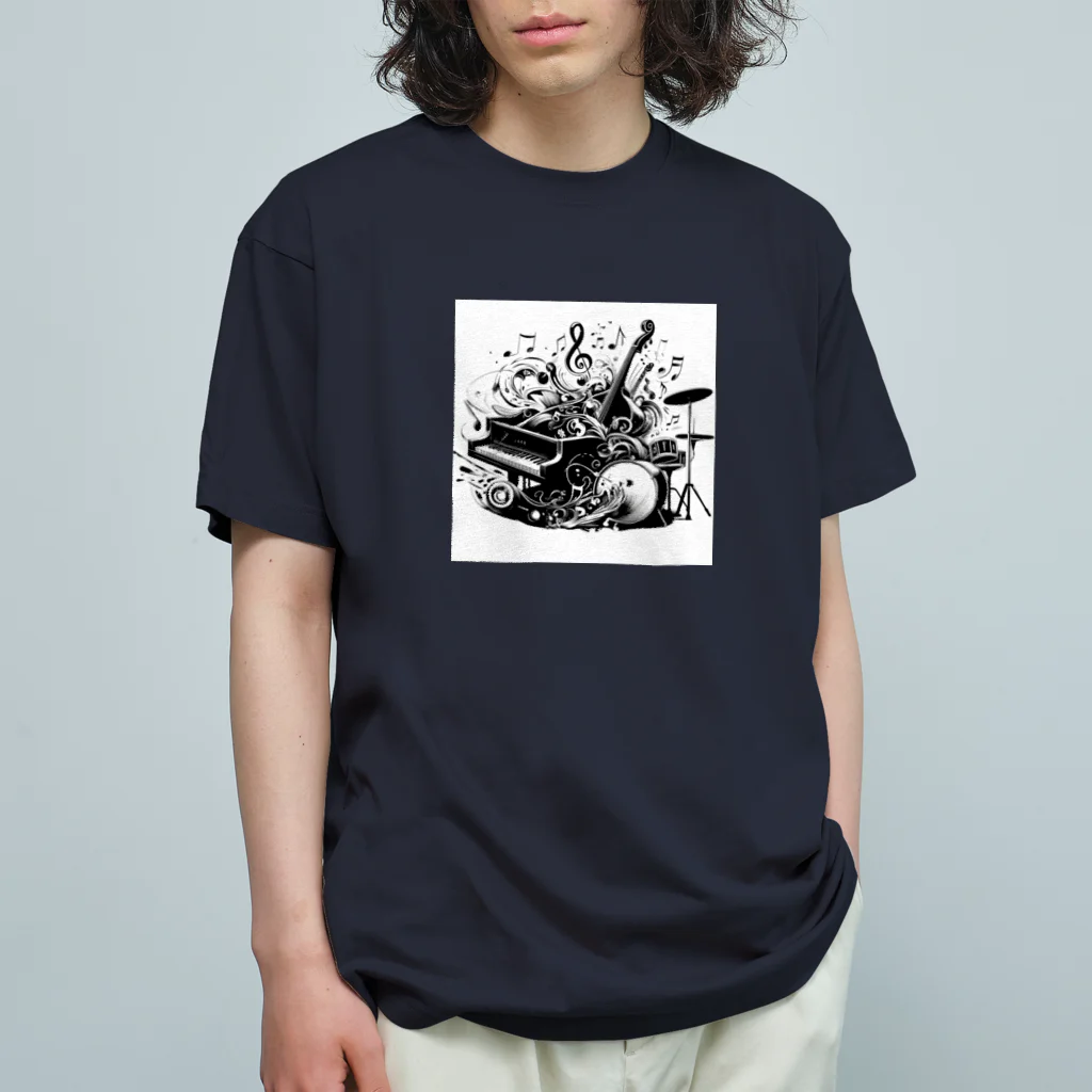 ニュートラルノードの♪Bursting Jazz オーガニックコットンTシャツ