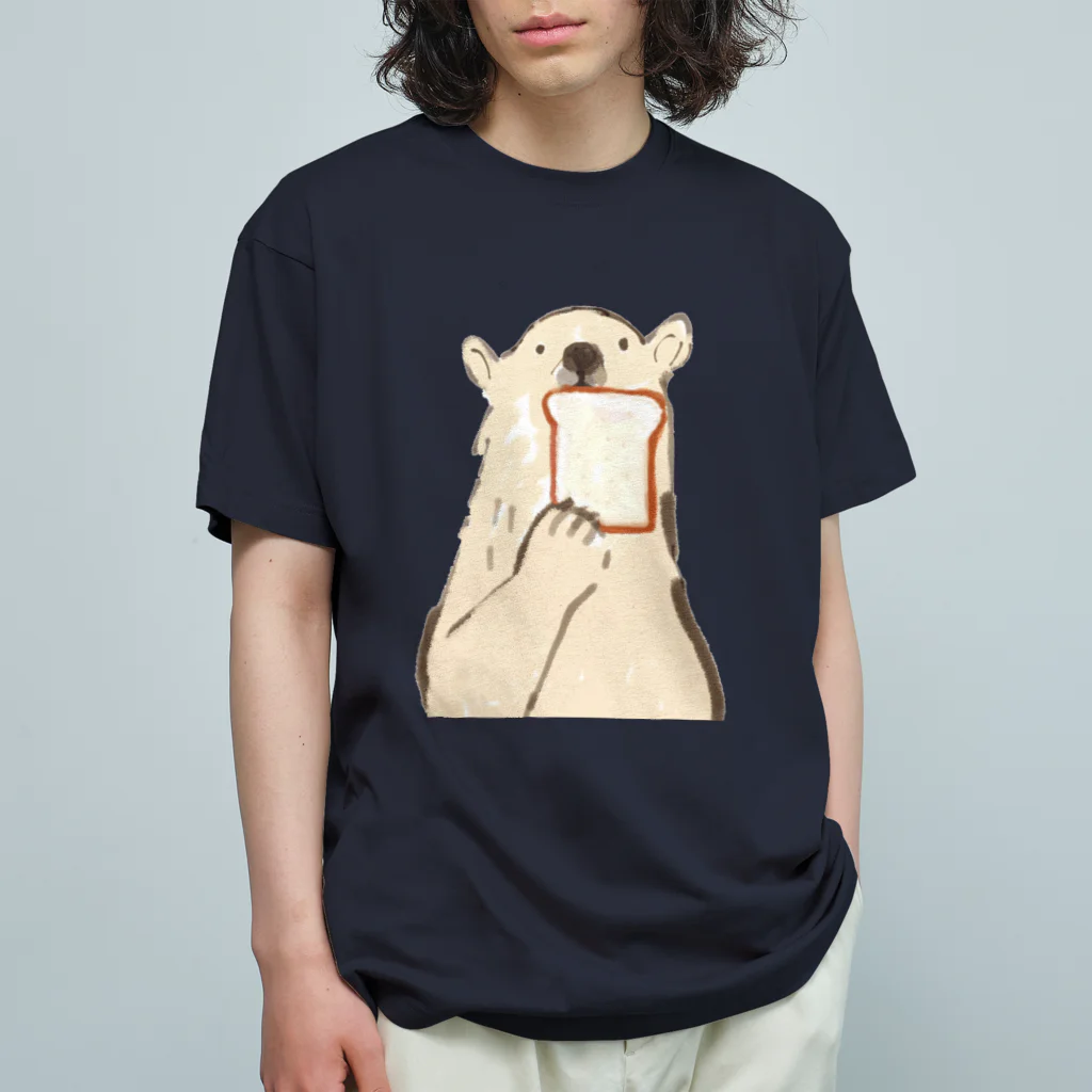 sucre usagi (スークレウサギ）の食パンとしろくま オーガニックコットンTシャツ