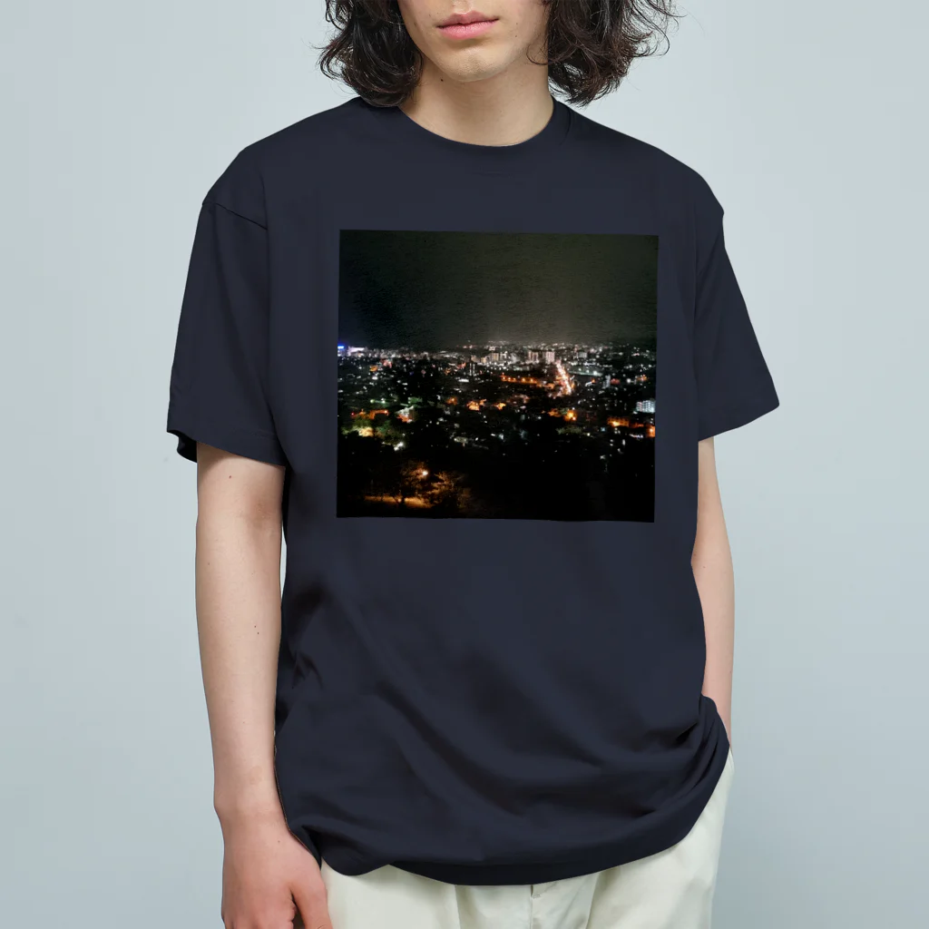 でおきしりぼ子の実験室のNight Scape Organic Cotton T-Shirt