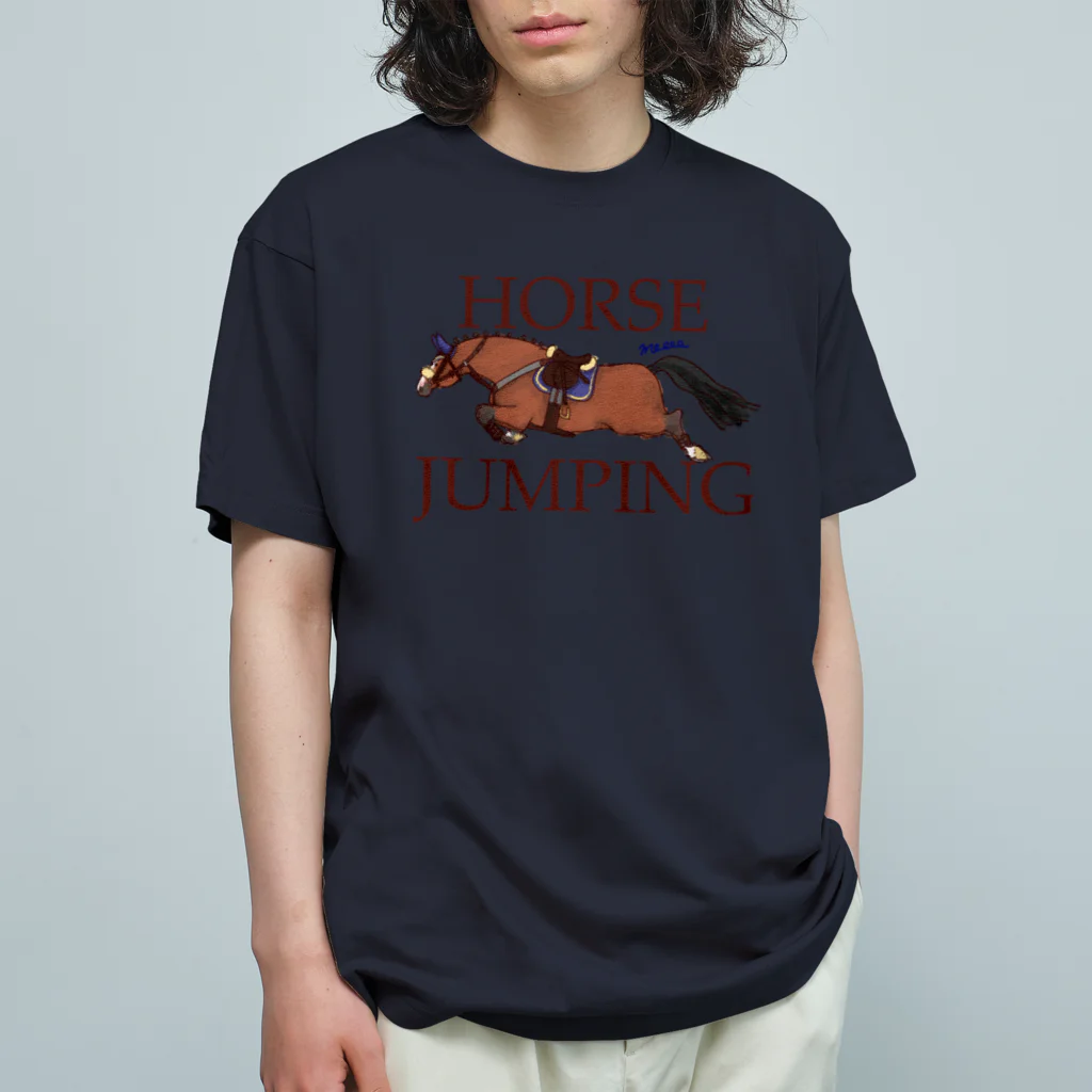SHIROFUNE_mooooのHORSE　JUMPING オーガニックコットンTシャツ