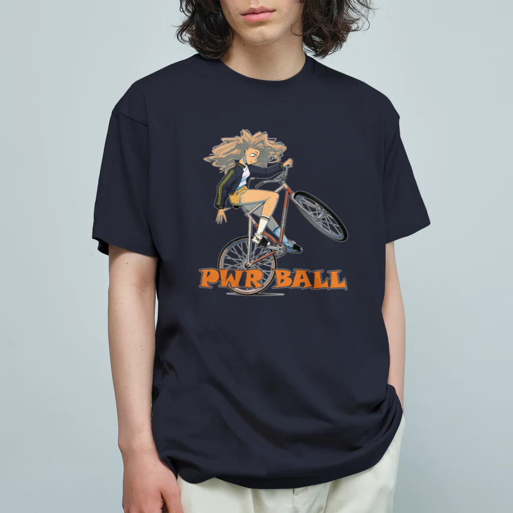 nidan-illustrationの"PWR BALL" オーガニックコットンTシャツ
