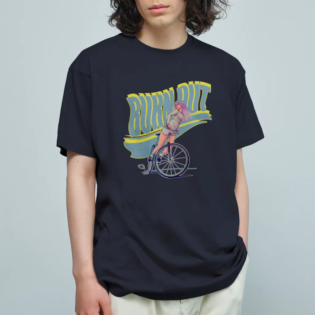 nidan-illustrationの"BURN OUT" オーガニックコットンTシャツ