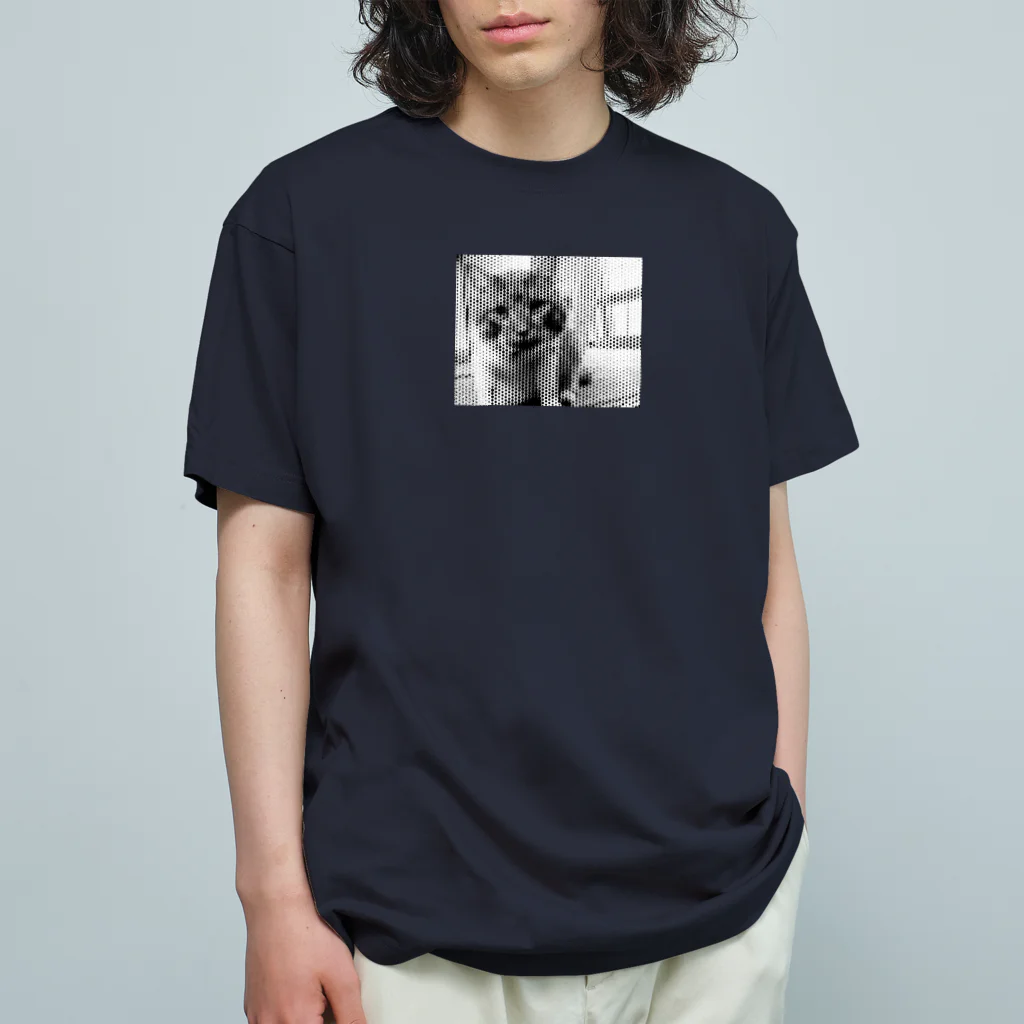 壁かべSHOP・SUZURI店のんにゃあんにゃ？ハーフトーン Organic Cotton T-Shirt