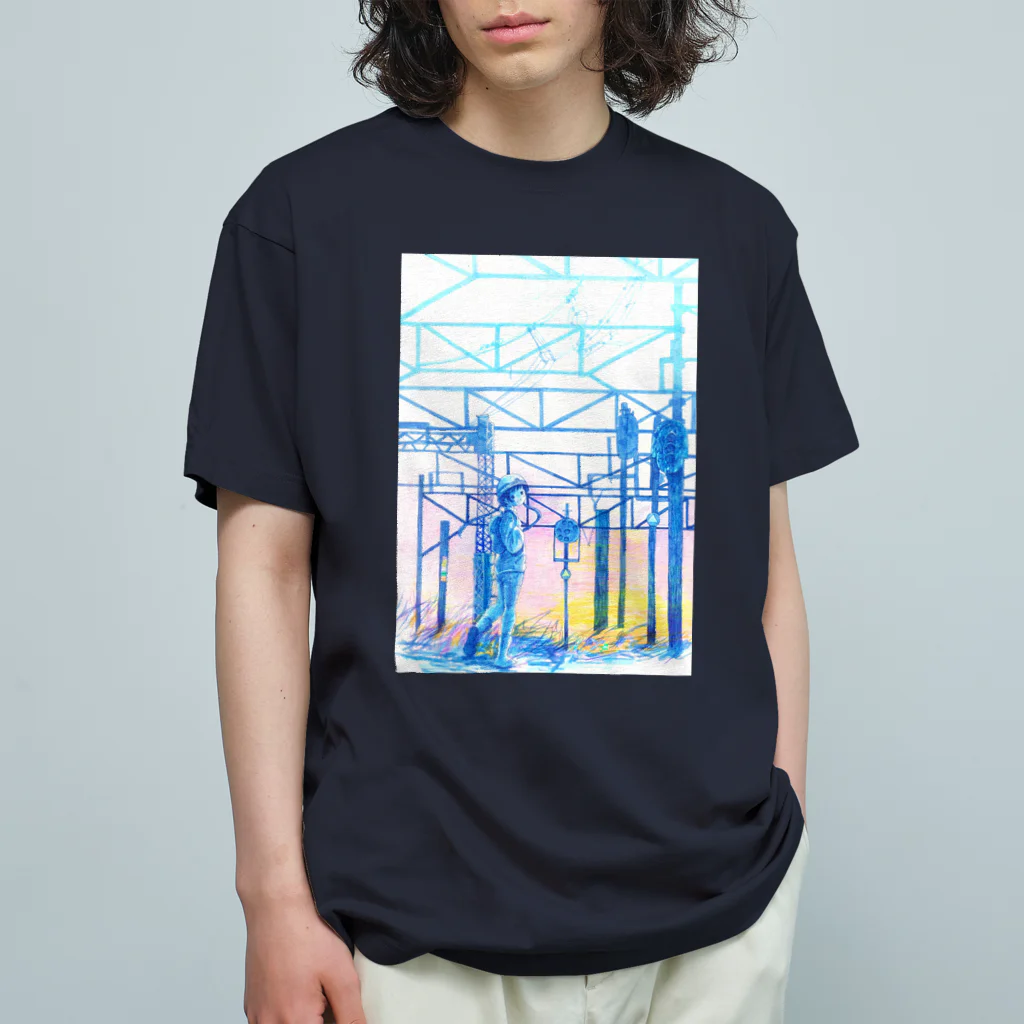 新商品PTオリジナルショップの矢ヶ崎第一閉そく信号機(碓氷線) Organic Cotton T-Shirt