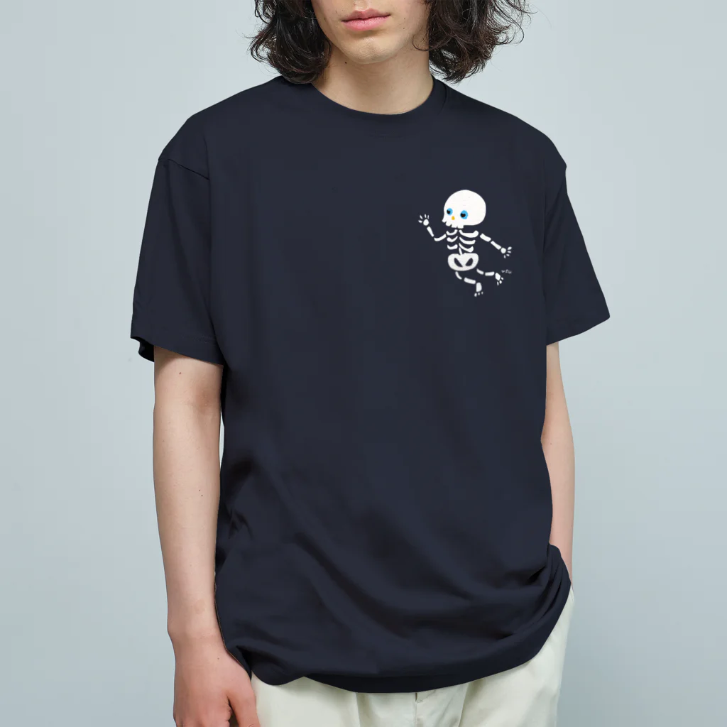 おばけ商店のおばけTシャツ＜ガイコツ＞ Organic Cotton T-Shirt