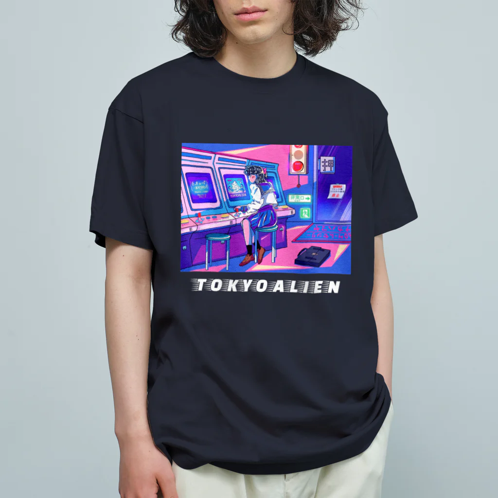 ぷんつくりーの❁⃘裏表プリント❁⃘昭和アニメ風Illust👾 オーガニックコットンTシャツ