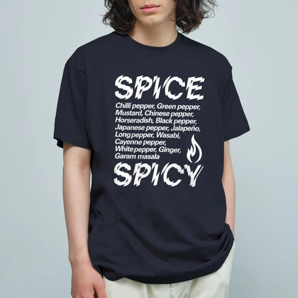 LONESOME TYPE ススのSPICE SPICY（White） オーガニックコットンTシャツ