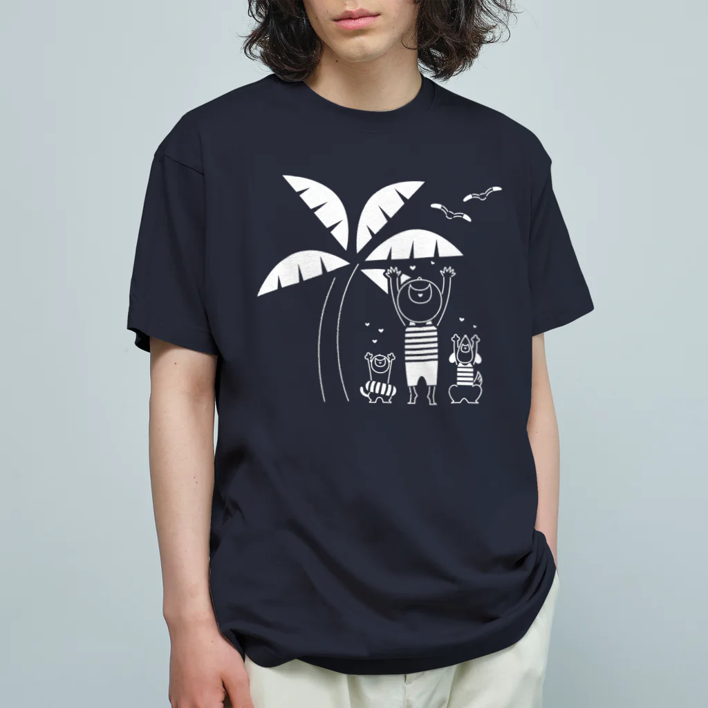 8anna storeのHAPPY HAPPY HAPPY！上を向いて笑おう！夏バージョン Organic Cotton T-Shirt