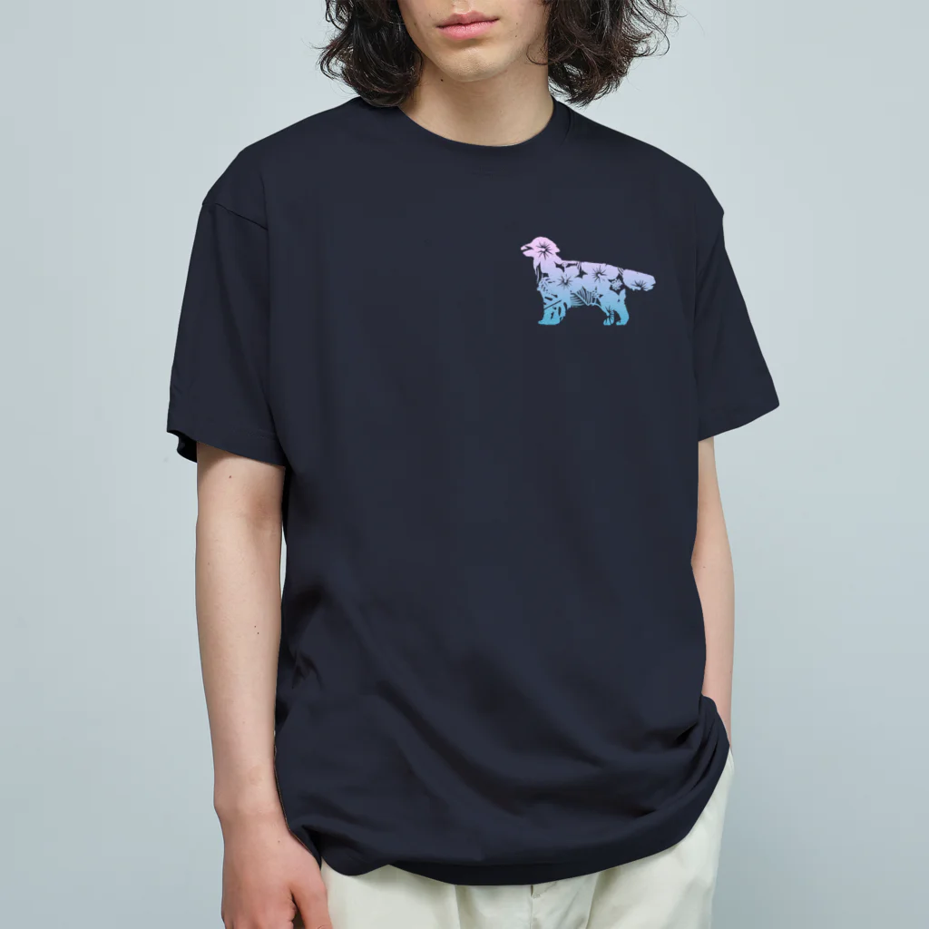 AtelierBoopの花-sun 2 ゴールデンレトリバー Organic Cotton T-Shirt