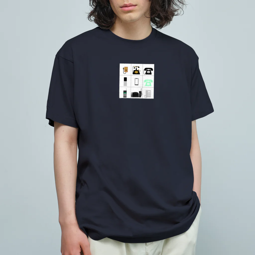 Daikichi Sugawaのホビースペースの電話の歴史(枠あり) Organic Cotton T-Shirt