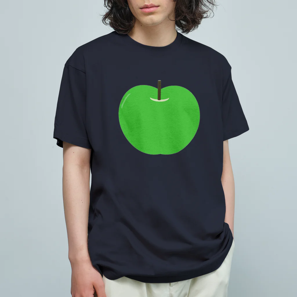 KANON21の大きな青りんご Organic Cotton T-Shirt