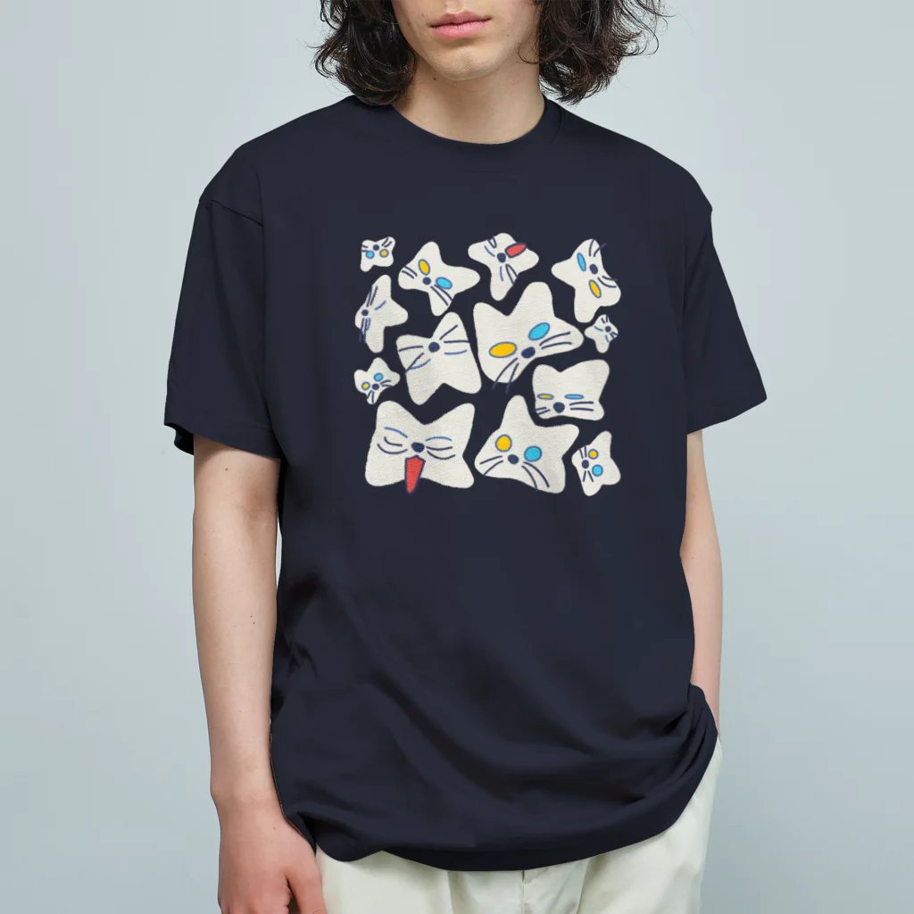 ﾄﾙｺﾞﾚのネコアメーバ　ホワイト Organic Cotton T-Shirt