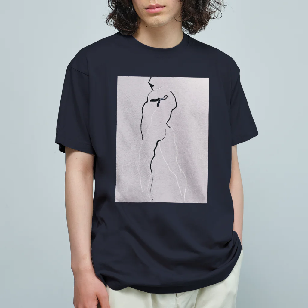 CAUCのabstract inked memory オーガニックコットンTシャツ