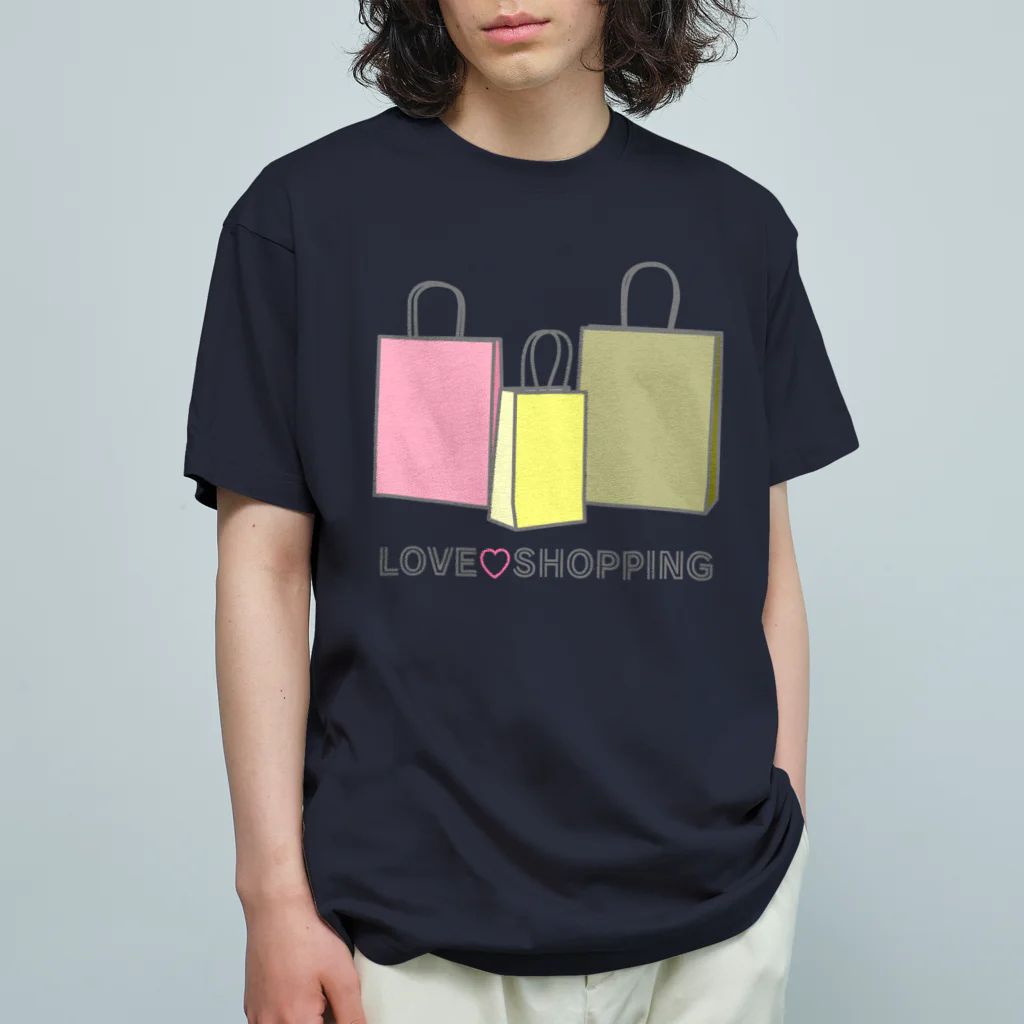 ヨープキャンが気になったの紙袋 LOVE SHOPPING オーガニックコットンTシャツ