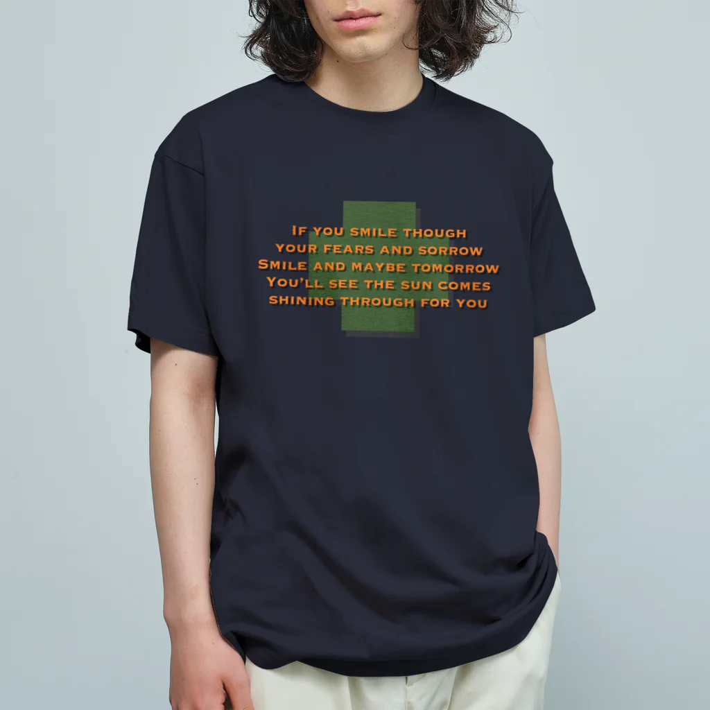 Phobby MeleのSmile for you＃Green オーガニックコットンTシャツ