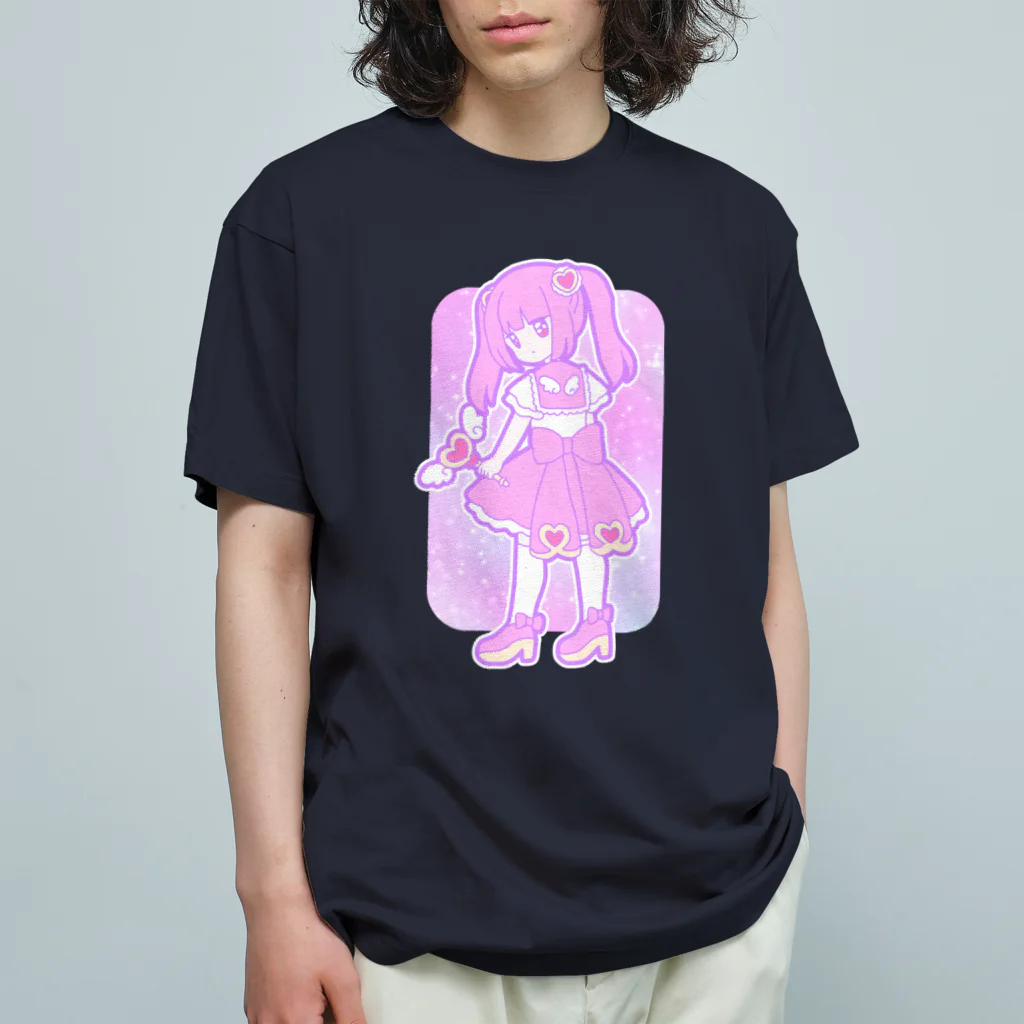 かわいいもののおみせ　いそぎんちゃくのゆめかわ魔法少女ちゃん オーガニックコットンTシャツ