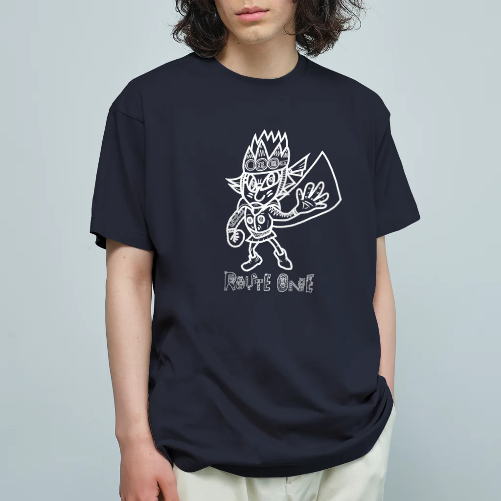 oekaki/ROUTE ONEの地王★天魔くん オーガニックコットンTシャツ