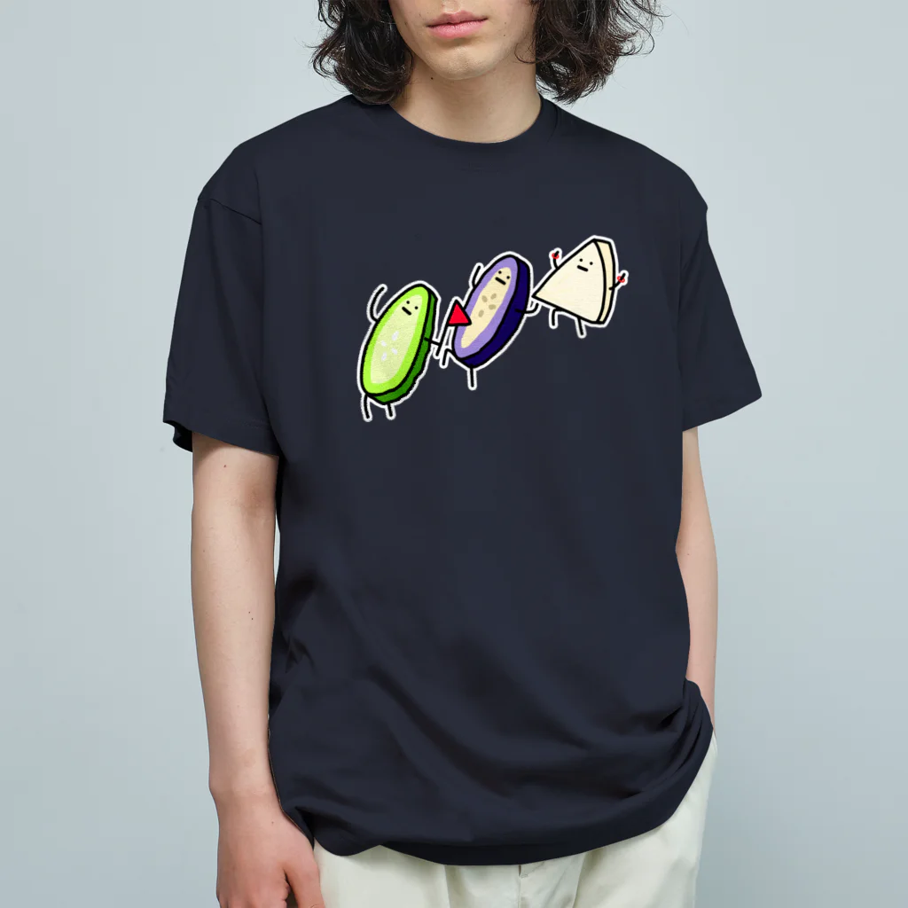 ＋Whimsyのお新香行進 Organic Cotton T-Shirt