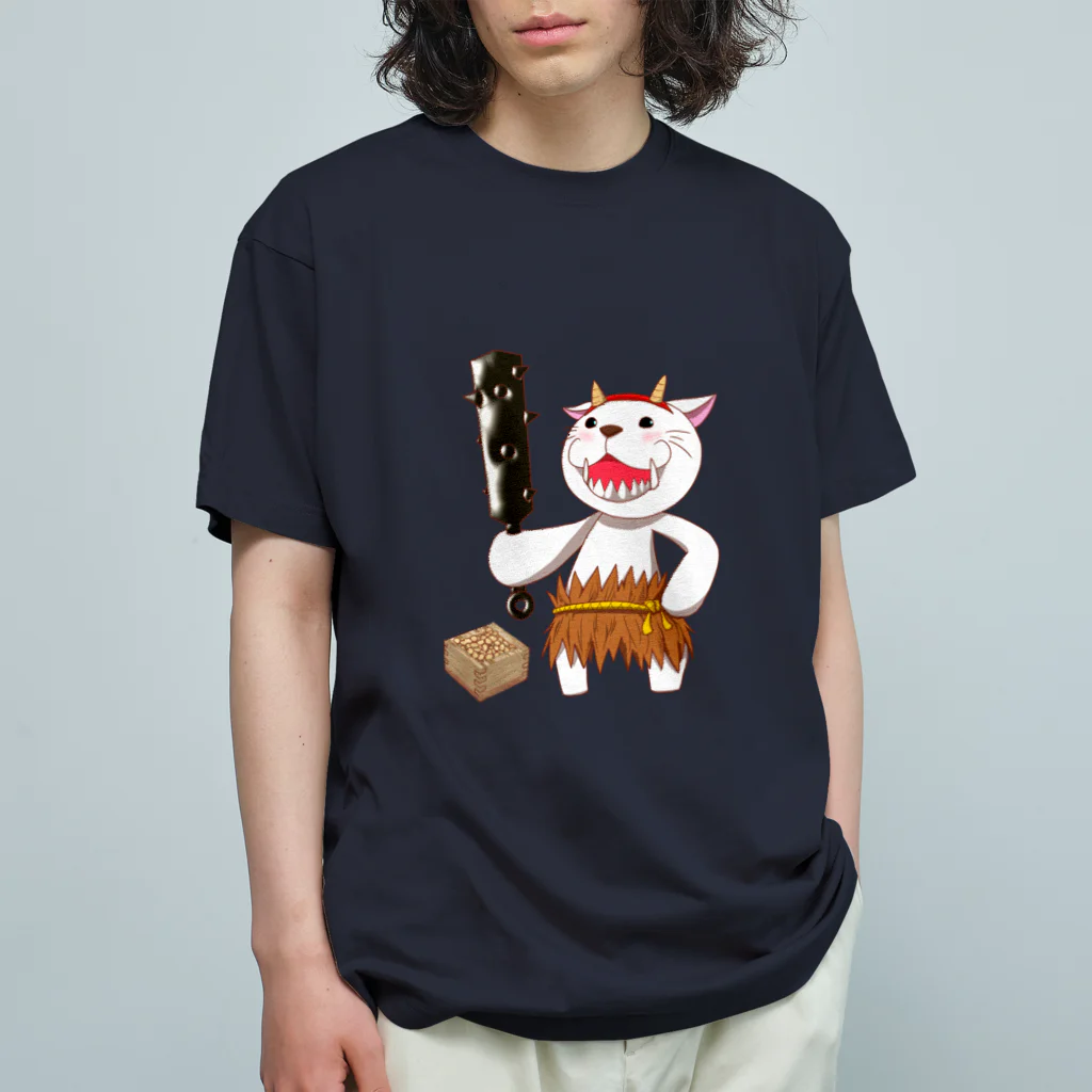 劇団・ハグハグ共和国Shopのはぐにゃん ver.おに オーガニックコットンTシャツ