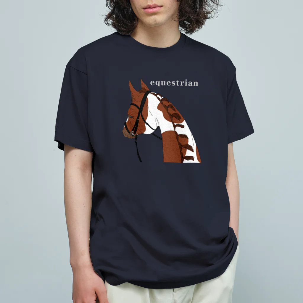 SHIROFUNE_mooooのequestrian  オーガニックコットンTシャツ