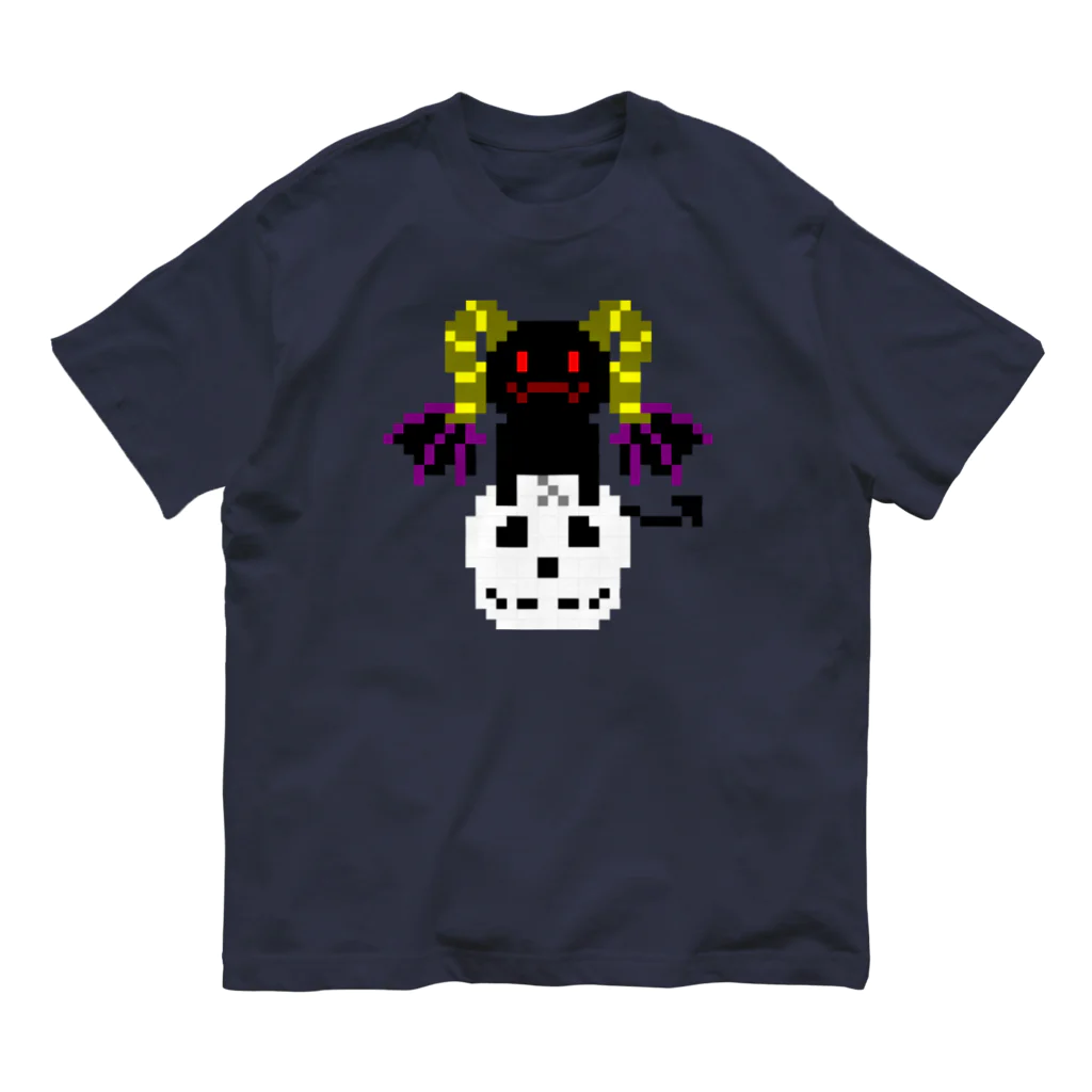 ナチュラルサトシのめへの悪魔と髑髏 オーガニックコットンTシャツ