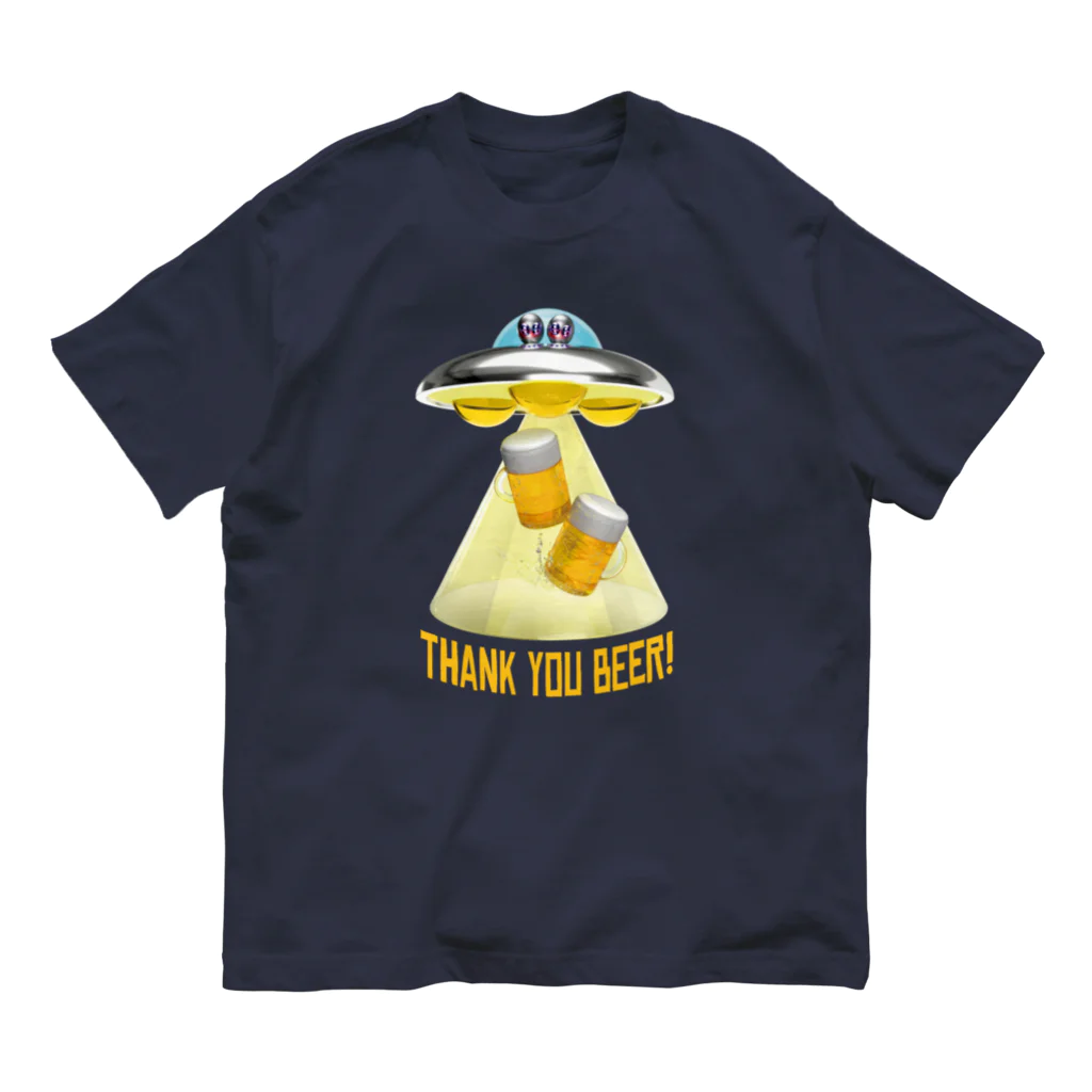 LONESOME TYPE ススのビール泥棒👽🍻👽（飲酒運転ダメ。ゼッタイ。） Organic Cotton T-Shirt