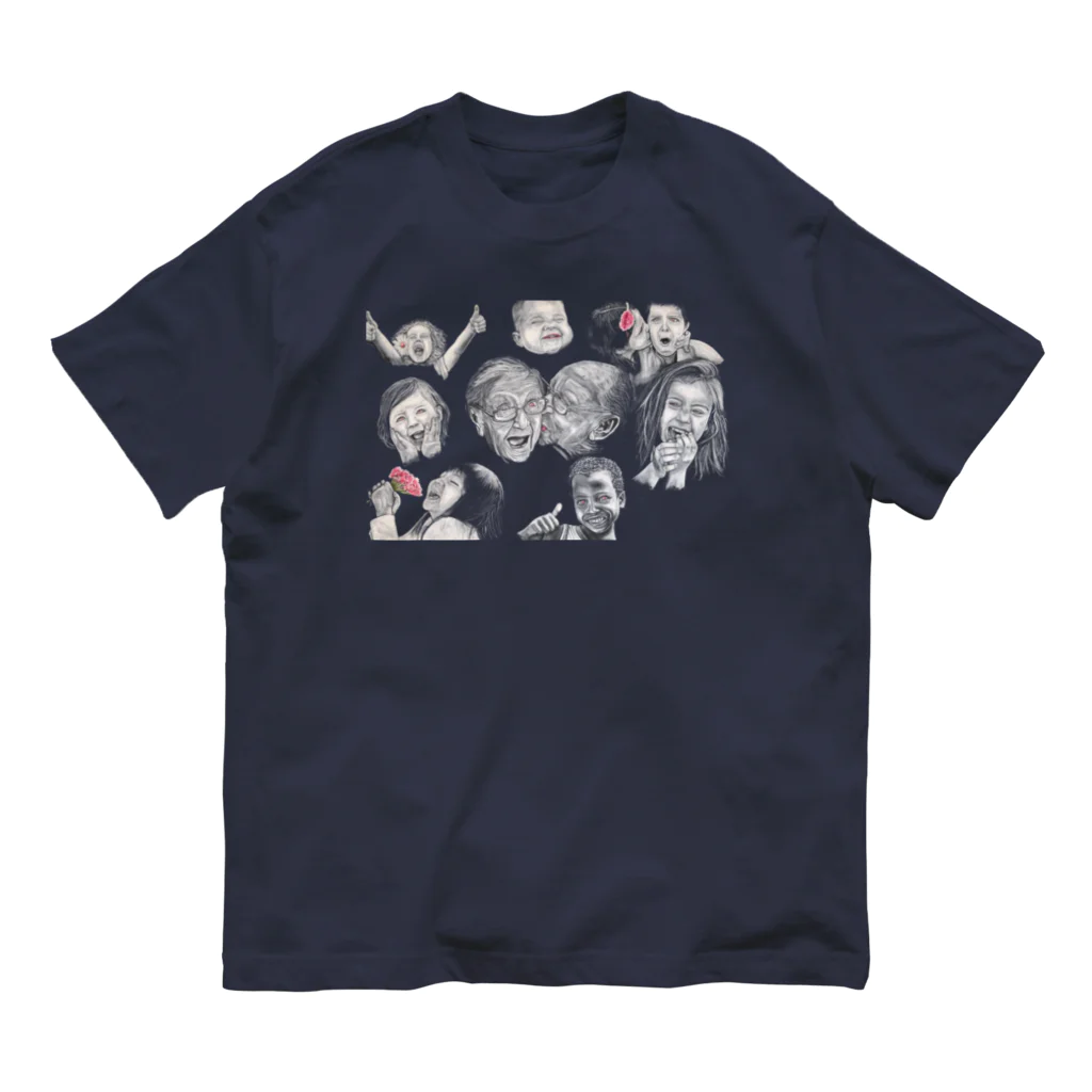 Owl's Dream　アウルズドリームのlove, peace and happiness Organic Cotton T-Shirt