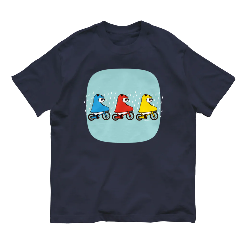 キッチュのパンダのレインコート オーガニックコットンTシャツ