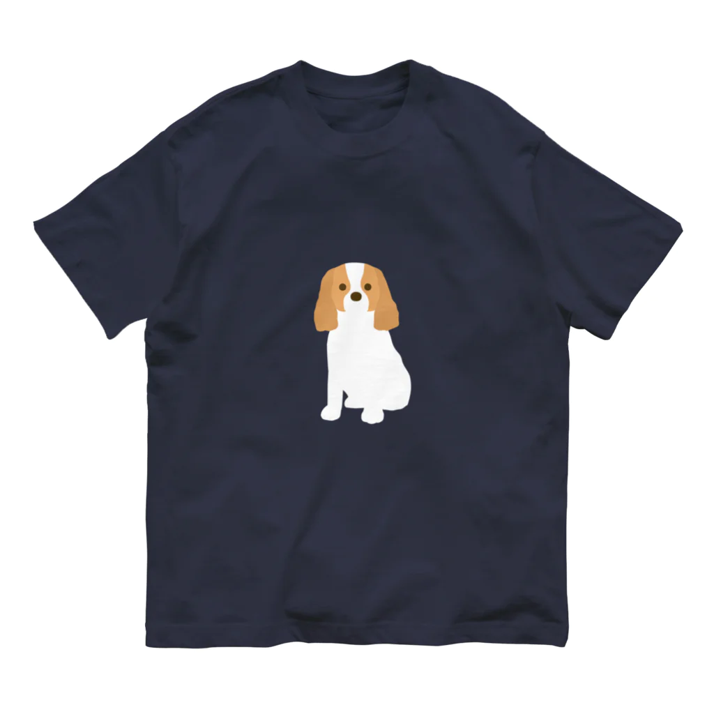 ゆいたっく／犬イラストのキャバリア Organic Cotton T-Shirt