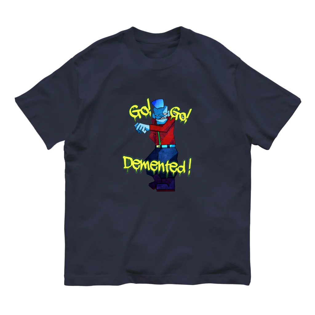 GRIMWORKSのGo!Go!Demented! オーガニックコットンTシャツ