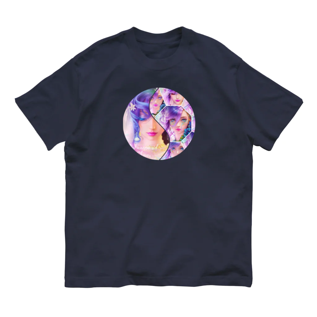 💖宇宙整体♪🌈♪こころからだチャンネル♪💖のhealing mermaid LARA陰陽バランス Organic Cotton T-Shirt