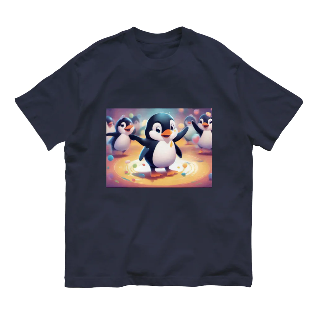 MistyStarkのペンギンダンス オーガニックコットンTシャツ