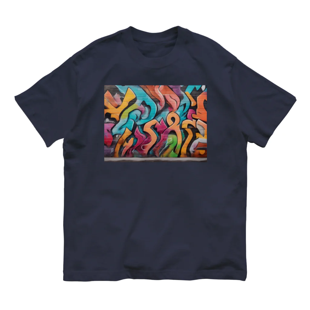 テフラんずのサイケデリックアート オーガニックコットンTシャツ