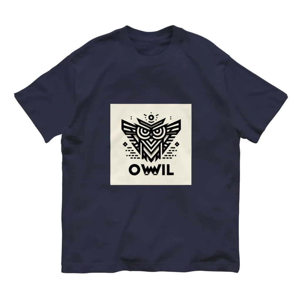 kotpopのOwl and knowledge Organic Cotton T-Shirt