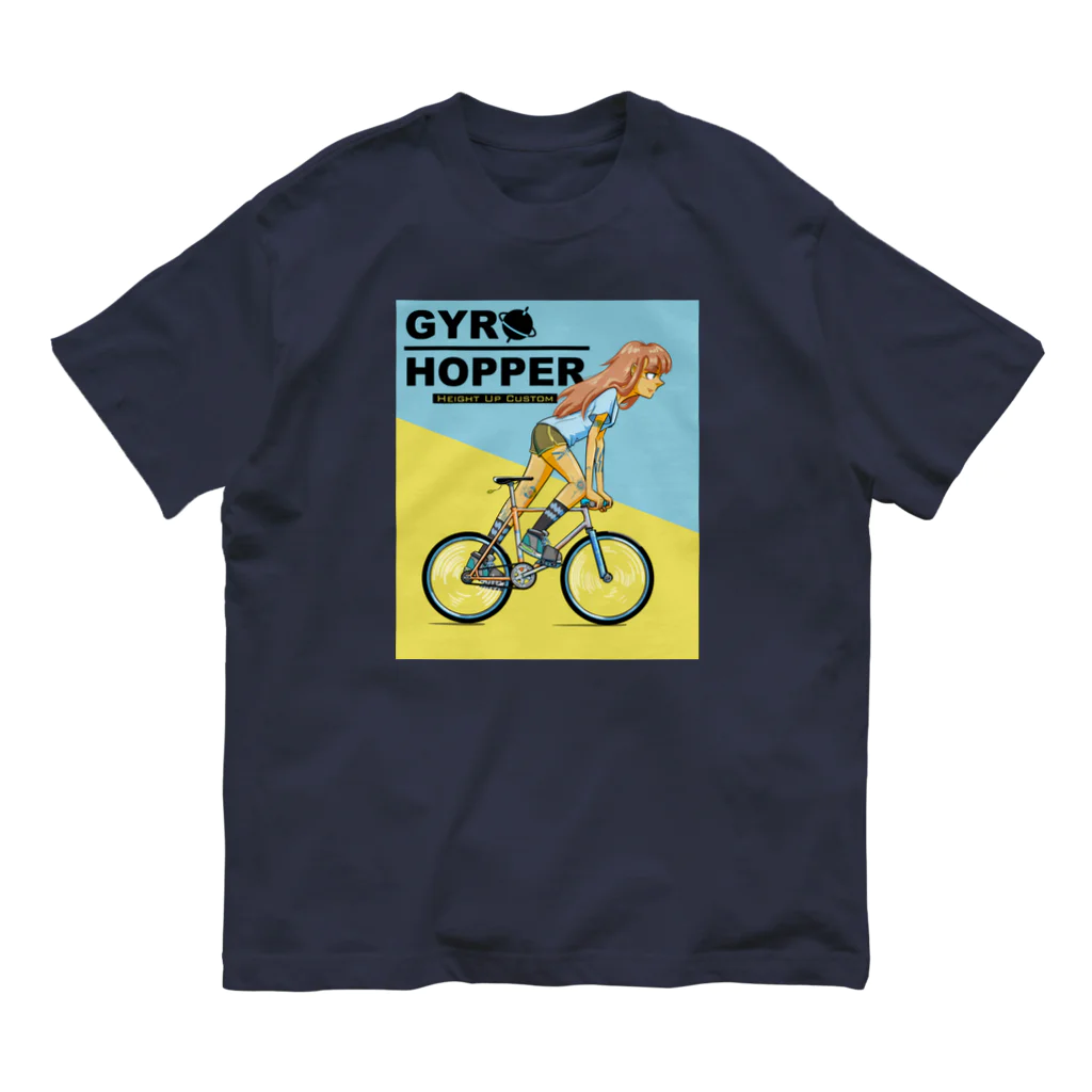 nidan-illustrationのGYRO HOPPER (inked fixie girl) オーガニックコットンTシャツ