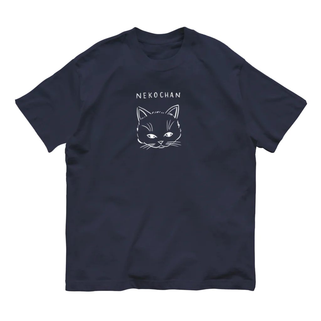 shoのNEKOCHAN WHITE オーガニックコットンTシャツ