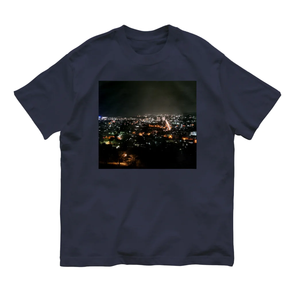 でおきしりぼ子の実験室のNight Scape Organic Cotton T-Shirt