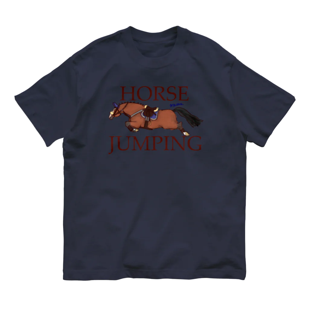 SHIROFUNE_mooooのHORSE　JUMPING オーガニックコットンTシャツ